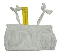 Nové - Smetanový mušelínový crop top Shein