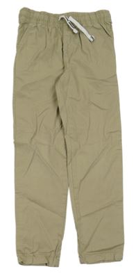 Pískové plátěné jogger kalhoty C&A