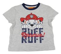 Šedé melírované tričko s Marshallem - Paw Patrol Nickelodeon