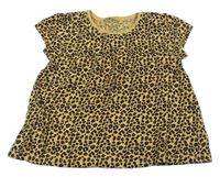 Béžovo-černé tričko s leopardím vzorem Next