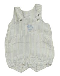 Bílo-světlemodré pruhované laclové kraťasy H&M