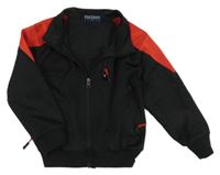 Černo-červená sportovní propínací mikina 