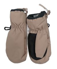 Starorůžovo-černé šusťákové zateplené palcové rukavice 