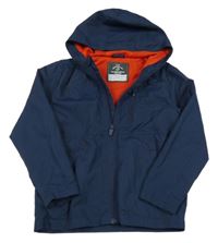 Tmavomodrá šusťáková jarní bunda s kapucí George