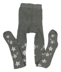 Šedé punčocháče s hvězdami 