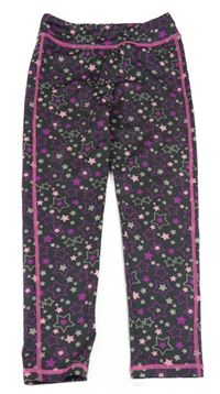 Šedo-fialové sportovní legíny s hvězdičkami Topolino