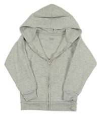 Šedá melírovaná propínací mikina s kapucí PRIMARK