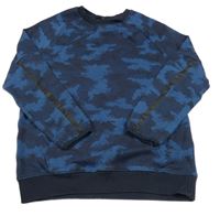 Tmavomodro-modrá vzorovaná lehká mikina George