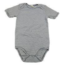 Bílo-tmavomodré pruhované body 