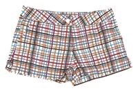 Bílo-barevné kostičkované kraťasy alive