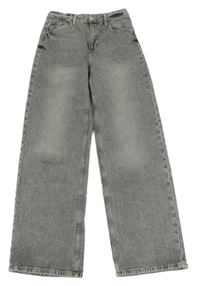 Šedé melírované wide leg rifle H&M
