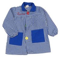 Kostým - modro-bílá kostkovaná košile s barevnými knoflíky 