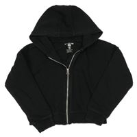 Černá crop propínací mikina s kapucí F&F