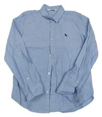 Světlemodrá melírovaná košile s výšivkou H&M