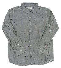 Antracitovo-šedá puntíkatá košile M&Co.