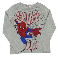 Šedé melírované triko se Spidermanem zn. Marvel