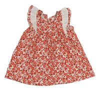 Bílo-červené květované šaty Matalan