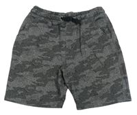 Tmavošedé army teplákové kraťasy M&S