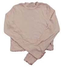 Růžové žebrované crop triko s Hello Kitty H&M