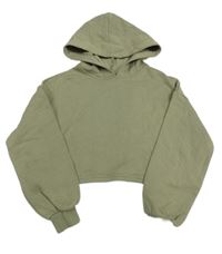 Khaki crop mikina s kapucí zn. New Look