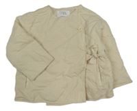 Béžový prošívaný lehce zateplený kabátek Zara