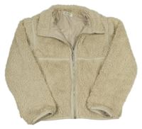 Béžová chlupatá podšitá bunda H&M