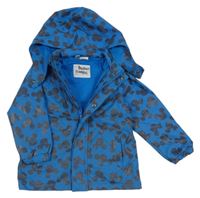 Modrá voděodolná jarní bunda s Mickeym a kapucí Orchestra 