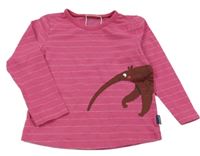Růžové pruhované triko s nosálem Jako-o