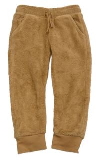 Hnědé plyšové tepláky F&F