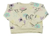 Béžová květovaná mikina Primark