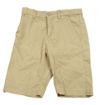 Béžové plátěné chino kraťasy H&M