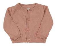 Růžový propínací svetr Next