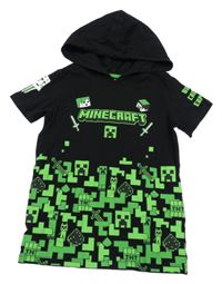 Černo-zelené tričko s kapucí - Minecraft 