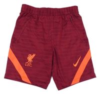 Vínovo-neonově oranžové vzorované sportovní kraťasy - L.F.C Nike