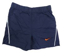 Tmavomodré sportovní kraťasy s logem Nike