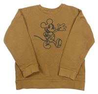 Hnědá mikina s Mickeym Disney