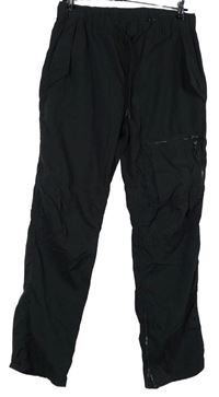 Pánské černé šusťákové outdoorové kalhoty H&M