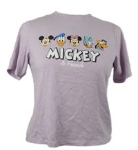 Dámské lila crop tričko s Mickeym a kamarády zn. Disney 