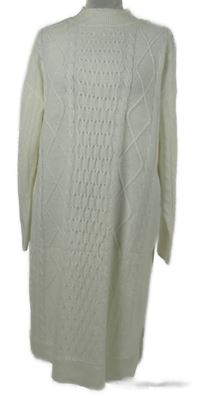 Dámské bílé vzorované svetrové šaty Ever.me 