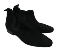 Pánské černé semišové chelsea boty Asos vel. 43