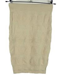 Dámská béžová vzorovaná pletená sukně Moocci 