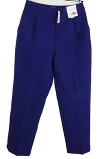 Nové - Dámské fialové tapered kalhoty s puky Topshop 
