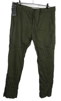 Nové - Pánské khaki plátěné chino kalhoty vel. 38/31