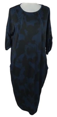 Dámské černo-tmavomdoré vzorované šaty Roman