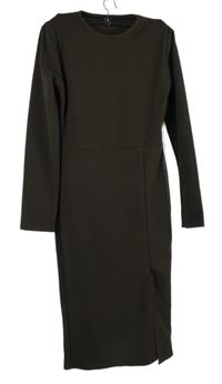 Dámské hnědé šaty s rozparkem Boohoo 