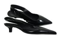 Dámské černé slingback lodičky na nízkém podpatku Asra vel. 39