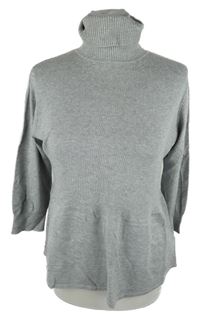 Dámský šedý peplum svetr s rolákem M&S