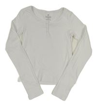 Bílé crop triko H&M