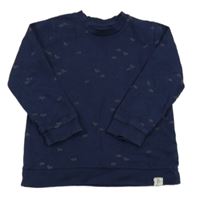 Tmavomodrá mikina s dinosaury George