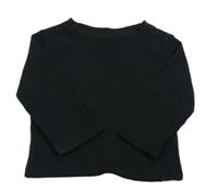 Černé žebrované triko Primark